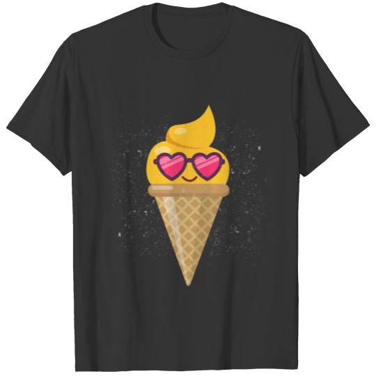 Cute Ice Cream Face Dessert Sweet Food Gift T-shirt