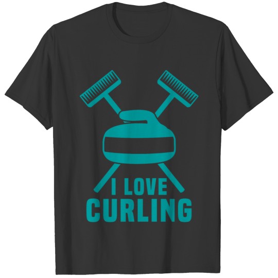 I LOVE CURLING T-shirt