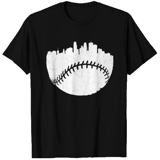 Retro Minnesota Baseball Minneapolis Cityscape T Shirts