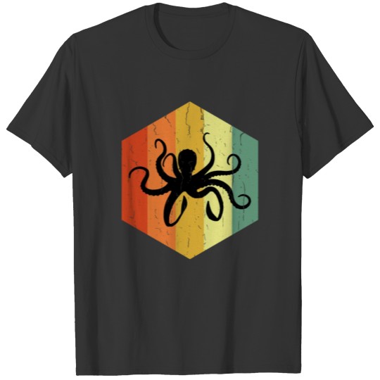 Distressed Octopus Blekksprut Hexagon T-shirt