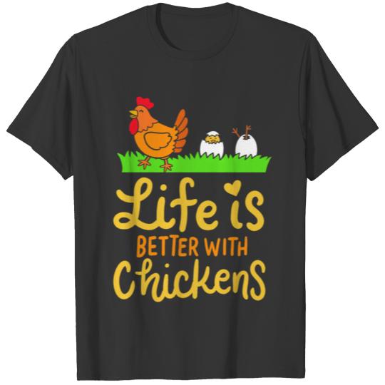 Chicken Chicken farm eggs organic T-shirt