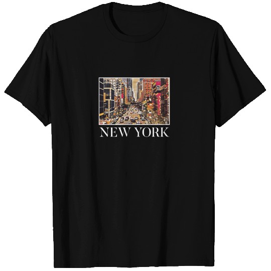 New York City Skyline Art Sights Landmark T Shirts