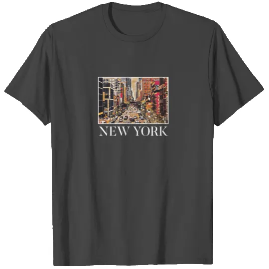 New York City Skyline Art Sights Landmark T Shirts