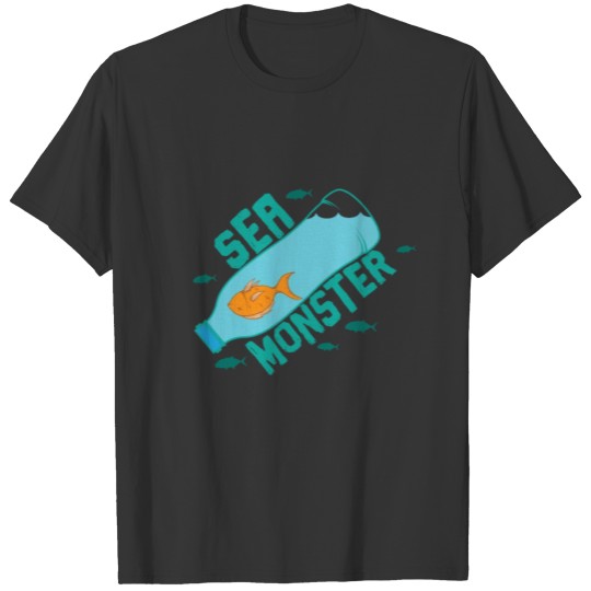 Fish in bottle "Sea Monster" T-shirt