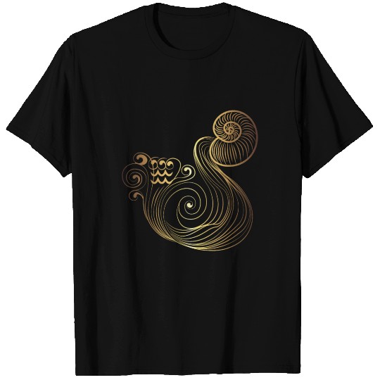 Aquarius Golden T Shirts