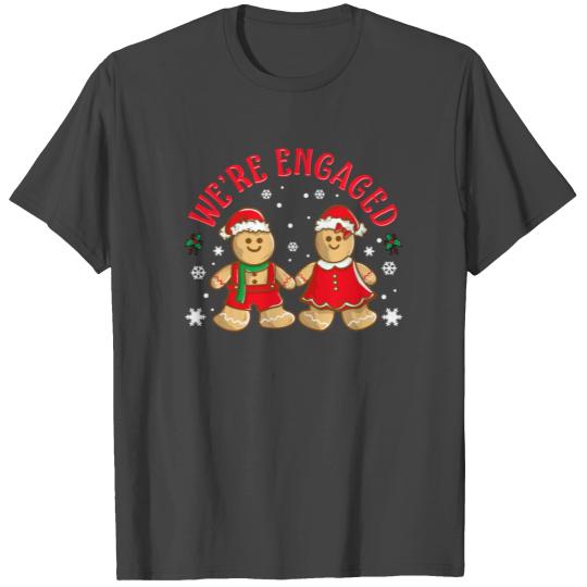 We're Engaged Christmas Engagement Announcement T Shirts