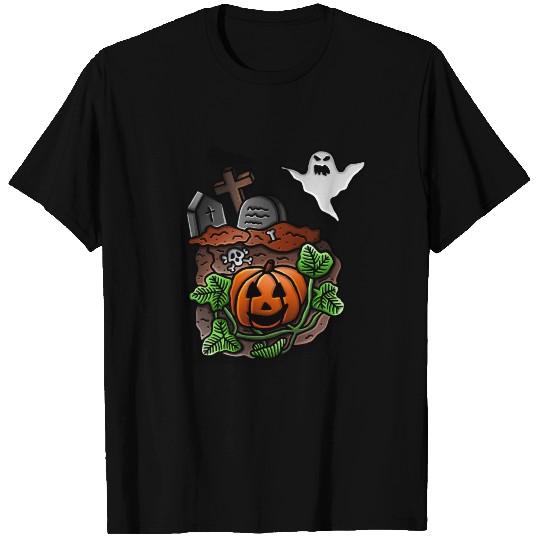 Graveyard, Halloween, Spooky, Trick or treat T Shirts