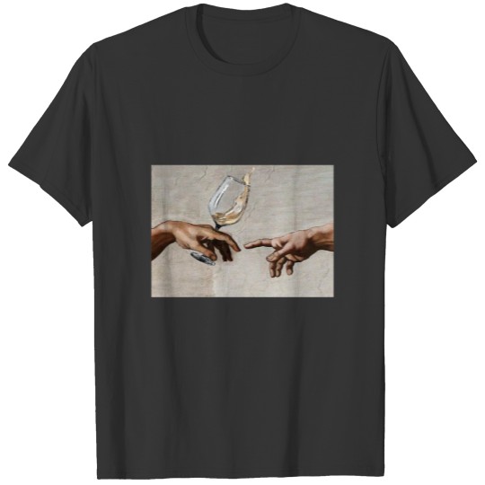 Michelangelo Creation Adam's Wine White Wine T Shirts