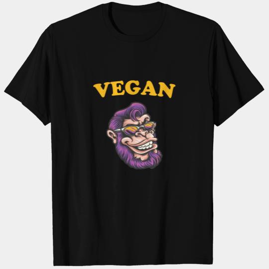 Vegan Monkey vegeterian Lifestyle T Shirts
