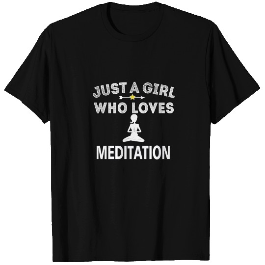 Meditating Girl loves Meditation Om Buddhism T Shirts