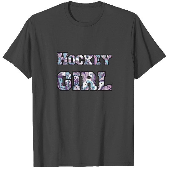 Hockey girl paisley T Shirts