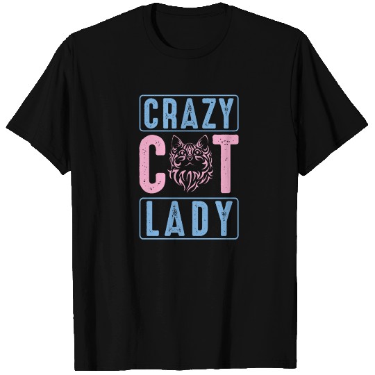 Crazy cat lady T Shirts