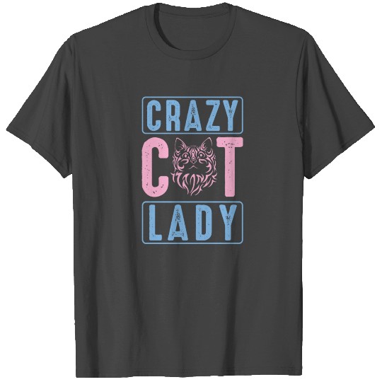 Crazy cat lady T Shirts