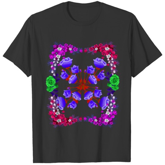 Pretty flower and rose on white T Shirts