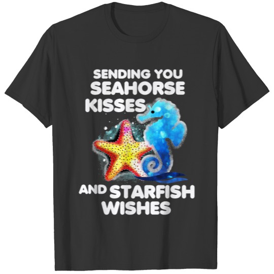 Seahorse Starfish Valentines day Love Gift T-shirt