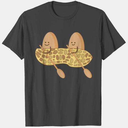 Funny peanuts in a paddle boat T Shirts
