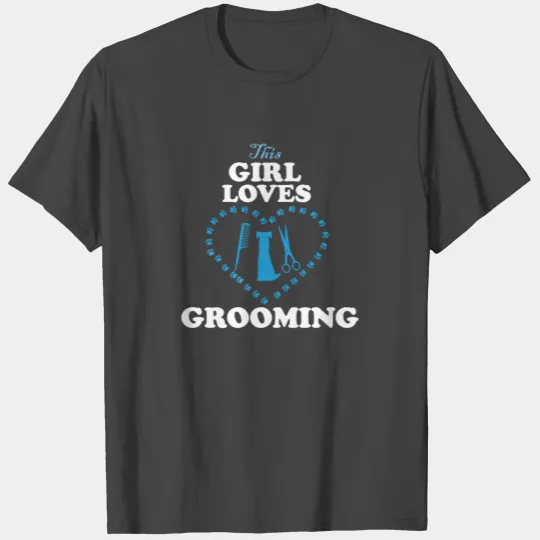 Womens Dog Groomer Print Love Dog Grooming Pet T Shirts
