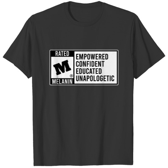 African American Quote Rated Melanin Gamer Gifts T-shirt