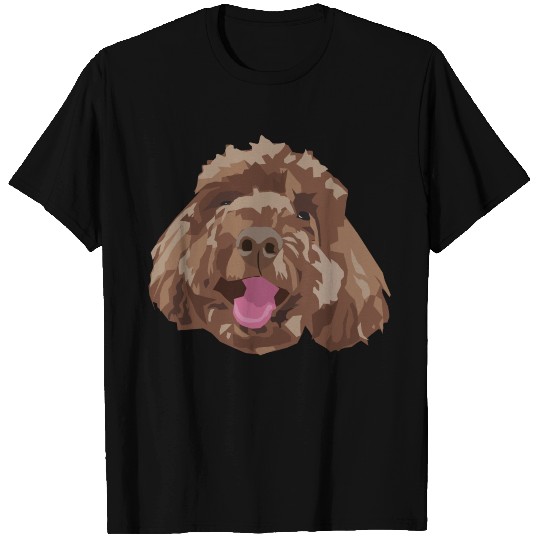 Brown Poodle Doodle Face T Shirts