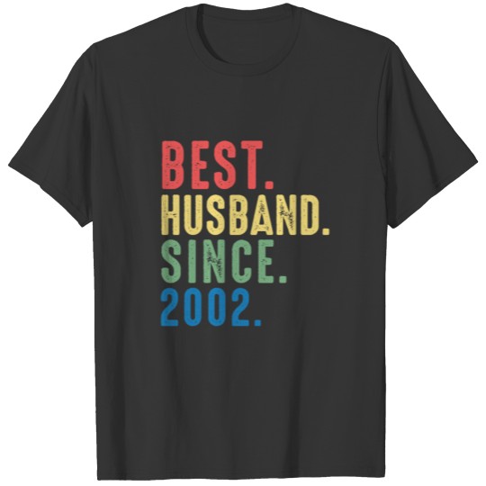 Best. Husband. Since. 2002 17th Wedding T-shirt