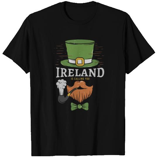 Ireland is calling you St. Patrick's Day beard men T Shirts