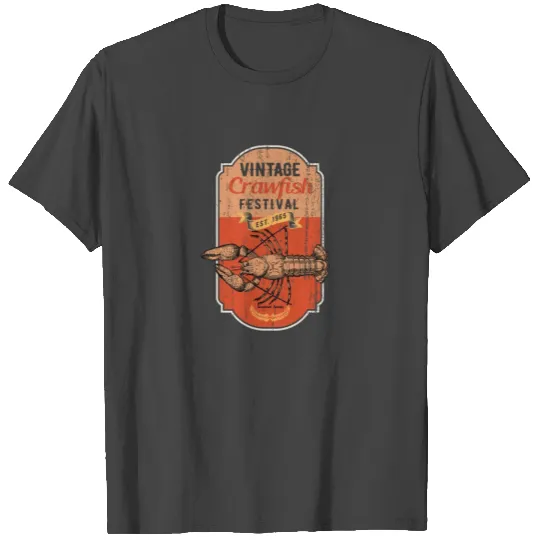 Crawfish Cute Vintage Southern Cajun Seafood Festi T Shirts