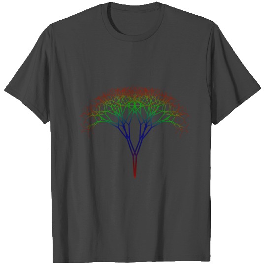 Rainbow Tree brown branches T Shirts