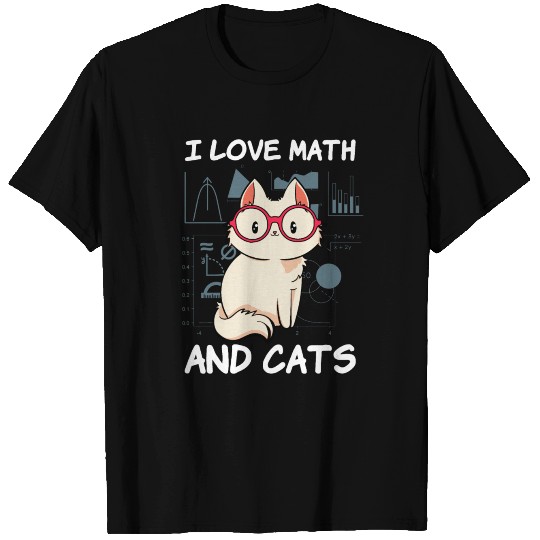 I Love Math And Cats T Shirts