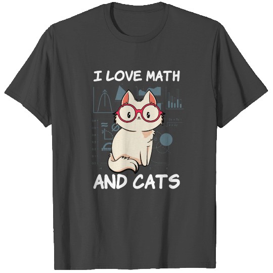 I Love Math And Cats T Shirts