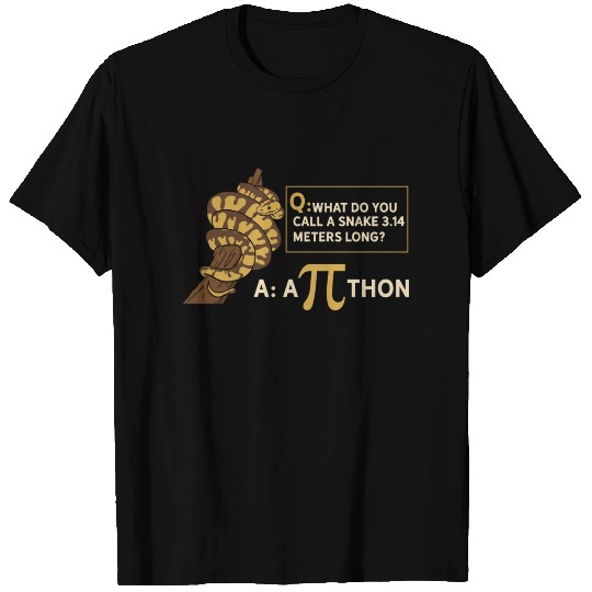 Funny Math Humor Pi Day Algebra - Python Snake T Shirts