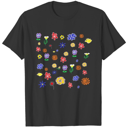 Happy summer meadow flowers T-shirt