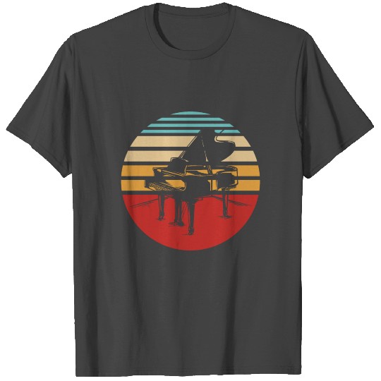 Artististic Piano Graphic Design Retro Vintage Pia T Shirts