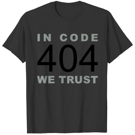 in code 404 programming T-shirt