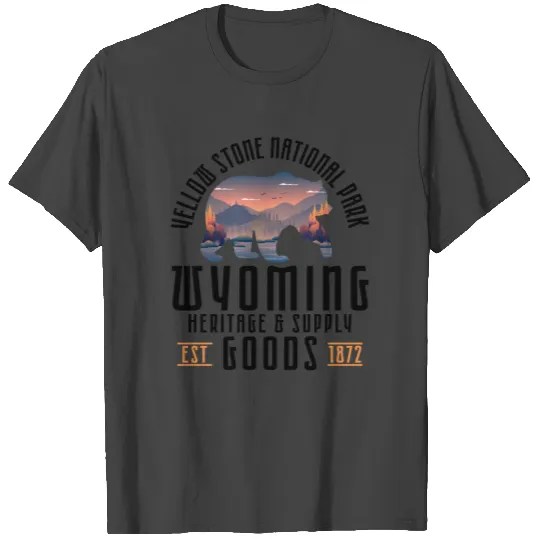 Yellow Stone National Park Wyoming Heritage Supply T Shirts