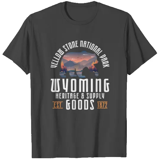 Yellow Stone National Park Wyoming Heritage Supply T Shirts