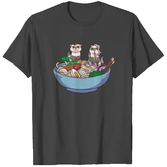 Ramen Ferret Anime T Shirts