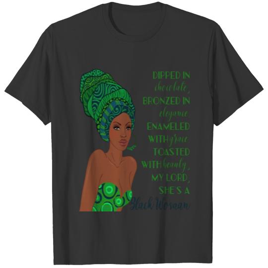 Black Girl Magic African Queen Dipped In Chocolate T-shirt