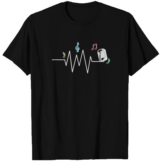 Microphone Heartbeat Singing Singers T Shirts