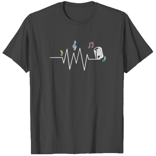 Microphone Heartbeat Singing Singers T Shirts