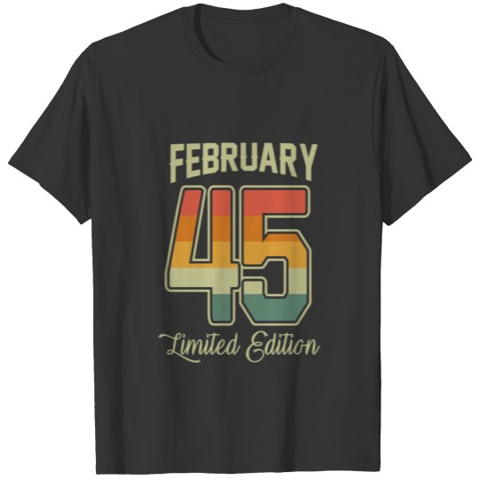 Vintage 75th Birthday February 1945 Sports Gift T-shirt