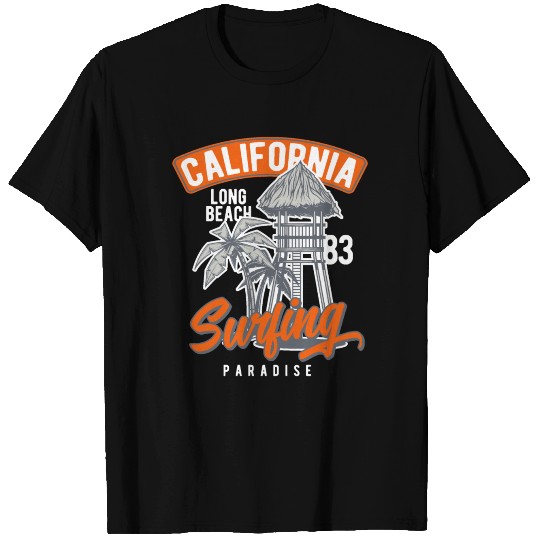 California Long Beach Surfing T Shirts
