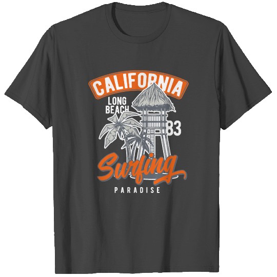 California Long Beach Surfing T Shirts