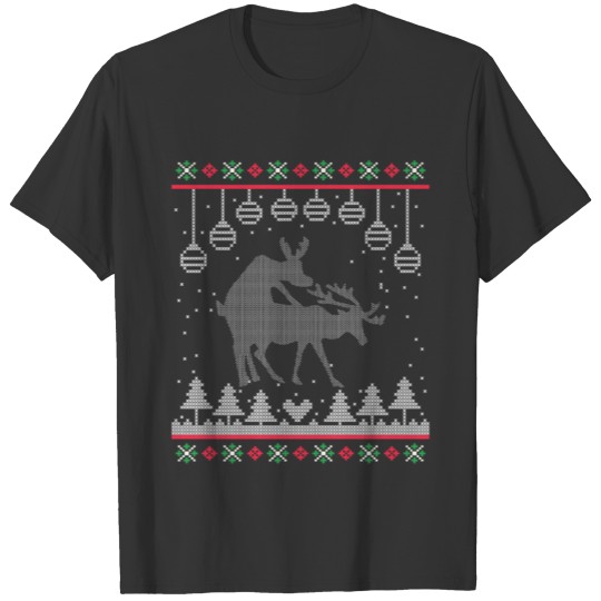 Humping Reindeer Christmas Funny Adult Humour T-shirt