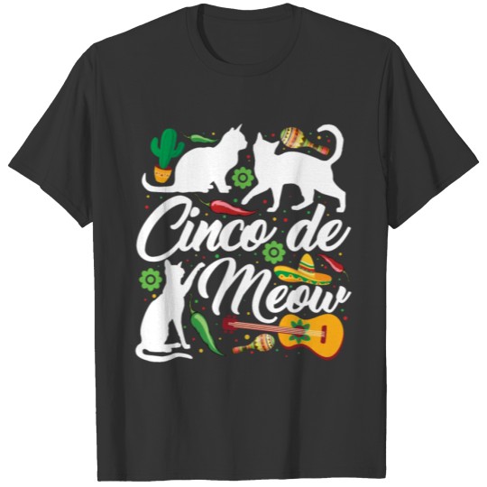 Cinco De Meow Happy Cinco De Mayo Mexican Fiesta T Shirts