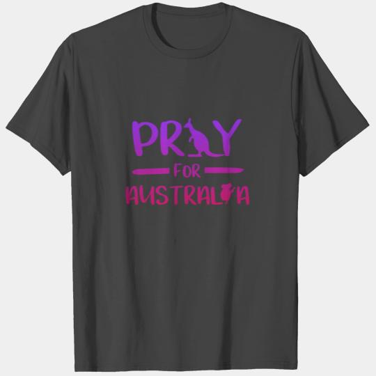 Pray for australia with kangaroo and koa T Shirts
