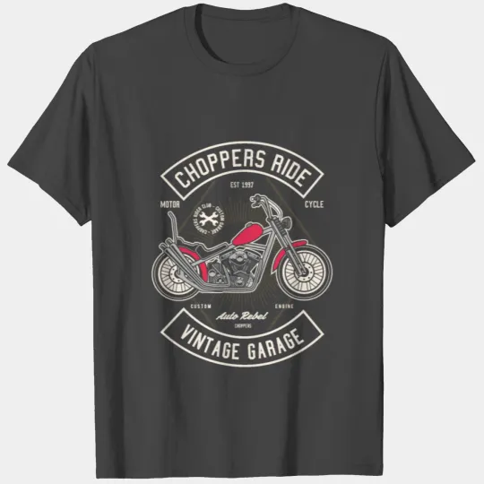Chopper Ride Vintage Garage T Shirts