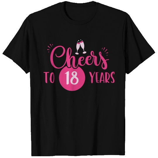 18th Birthday Cheers Chic Pink Gift Idea T Shirts
