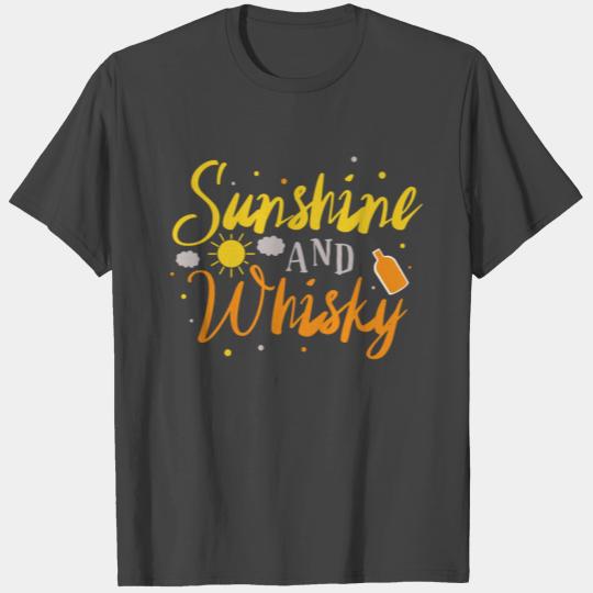 Sunshine And Whisky Sun Alcohol Liquor Vacation T Shirts