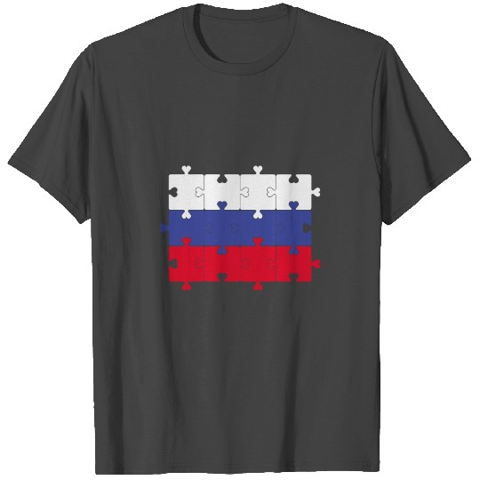Flag of Russia . Puzzle Russian Flag T Shirts
