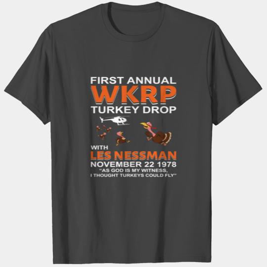 WKRP Turkey drop T Shirts